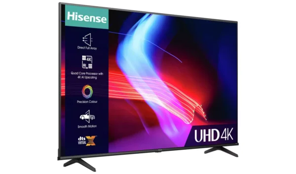 Hisense 50 Inch 50A6KTUK Smart 4K UHD HDR DLED Freeview TV - Image 3