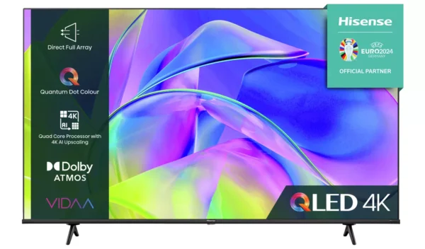 Hisense 43 Inch 43E78KQTUK Smart 4K UHD HDR QLED Freeview TV