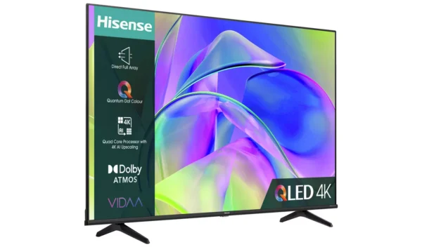 Hisense 43 Inch 43E78KQTUK Smart 4K UHD HDR QLED Freeview TV - Image 3