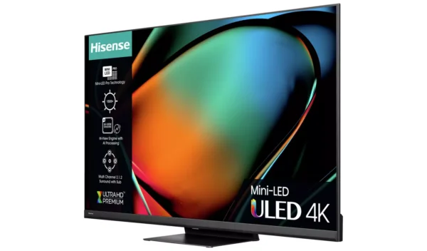 Hisense 55 Inch 55U8KQTUK Smart 4K 144Hz UHD HDR Mini LED TV - Image 2