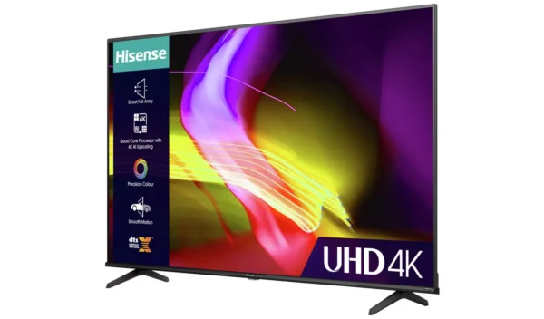 Hisense 58 Inch 58E6KTUK 4K UHD HDR DLED Freeview TV - Image 3